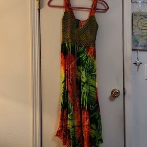 Tropical Multicolor Maxi Dress